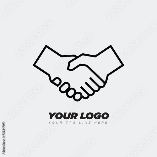 Business agreement handshake icon in different style vector illustration, friendly handshak