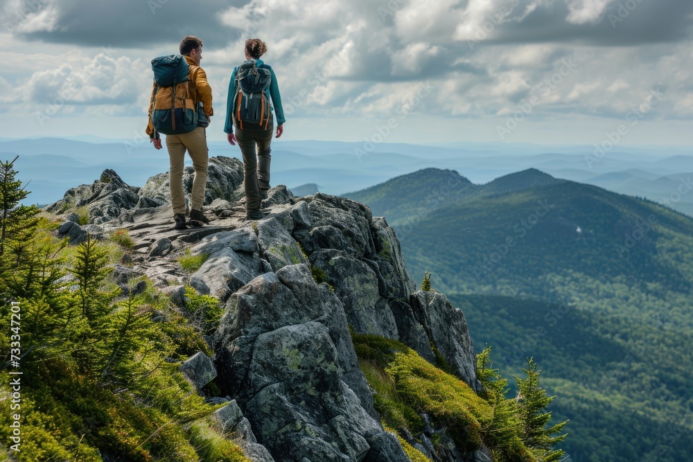 Couple reaches summit of Moxie Mountain Appalachian Trail Maine Couple reaches summit of Moxie Mountain Appalachian Trail Maine