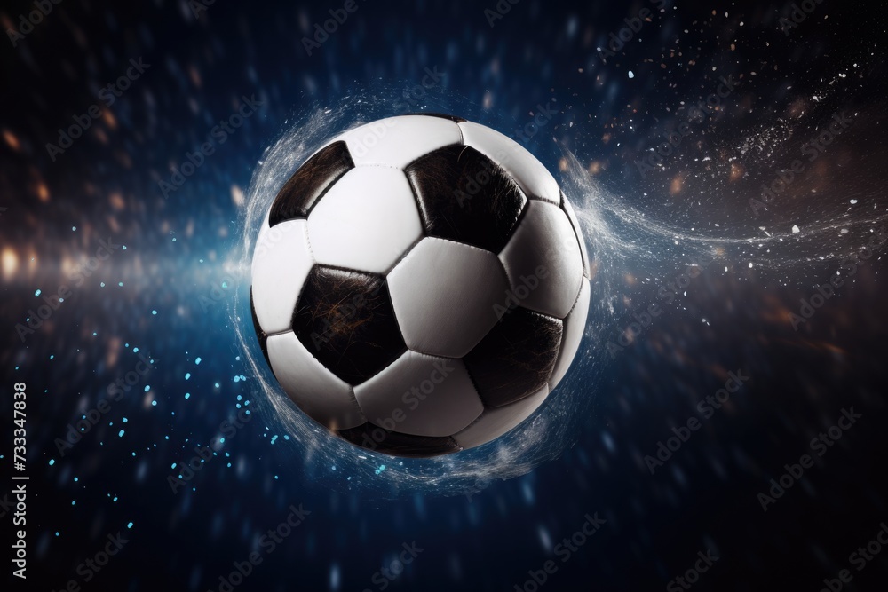 Soccer Ball Flying Into the Goal
