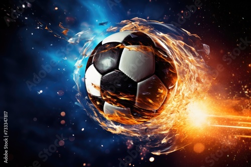 Soccer Ball Flying Into the Goal