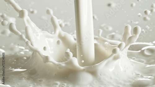  milk pouring into a milk glass milking 