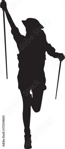 trekking silhouette