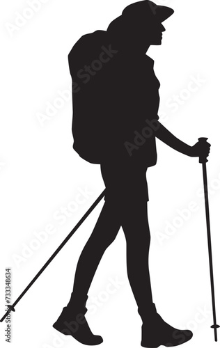 trekking silhouette