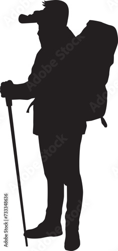 trekking silhouette