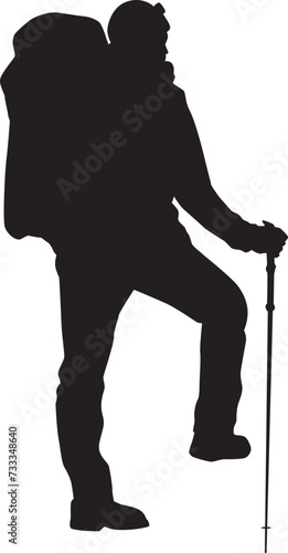 trekking silhouette