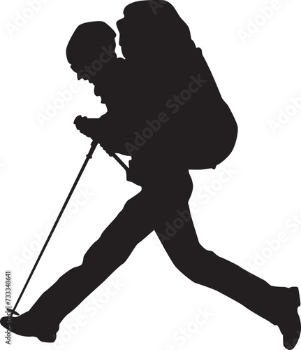 trekking silhouette