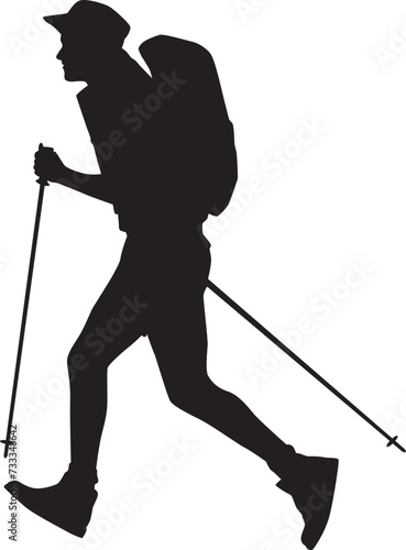 trekking silhouette