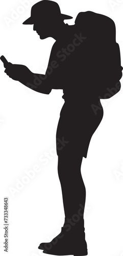 trekking silhouette
