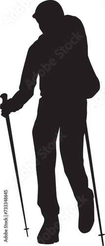 trekking silhouette