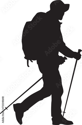 trekking silhouette