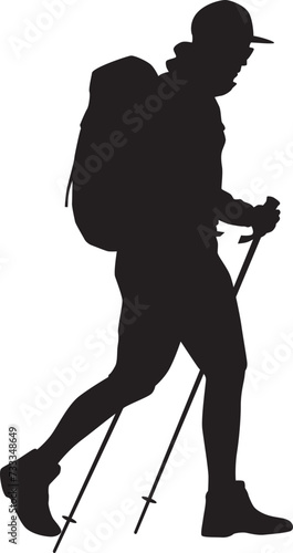 trekking silhouette