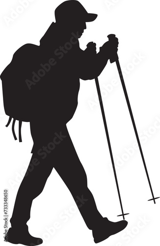 trekking silhouette