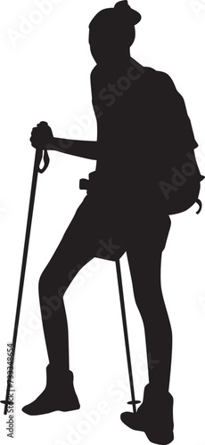 trekking silhouette