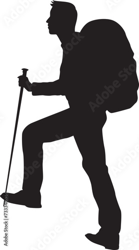 trekking silhouette