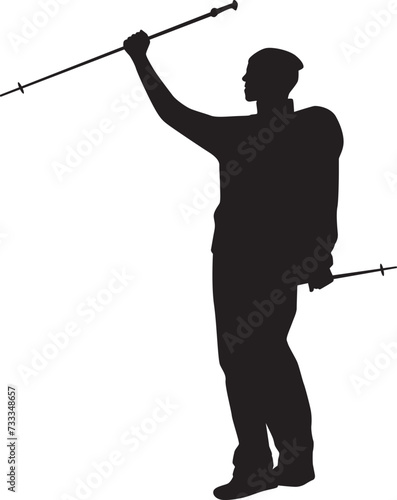 trekking silhouette