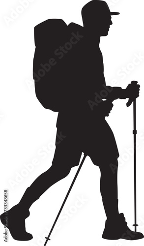 trekking silhouette