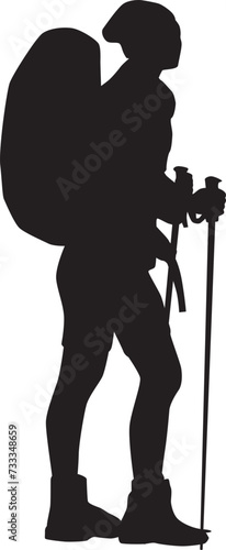 trekking silhouette