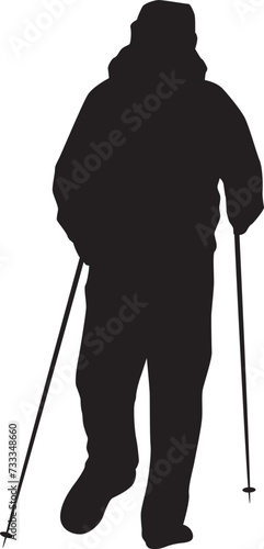 trekking silhouette
