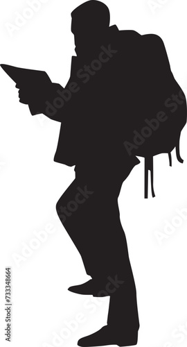trekking silhouette