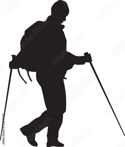 trekking silhouette