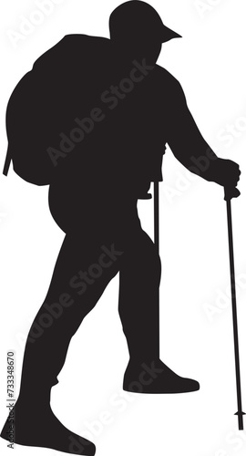 trekking silhouette