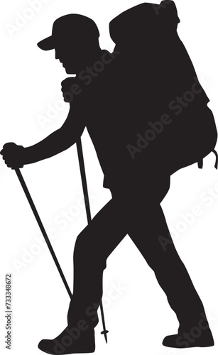 trekking silhouette
