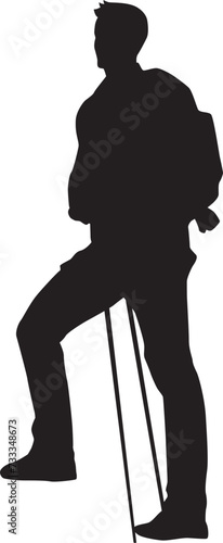 trekking silhouette