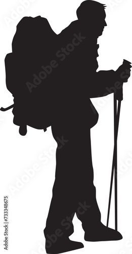 trekking silhouette