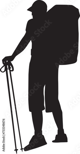 trekking silhouette