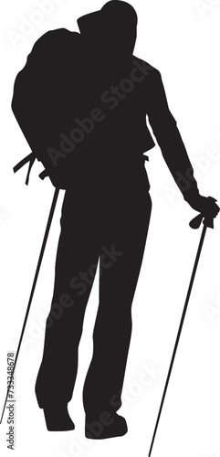 trekking silhouette