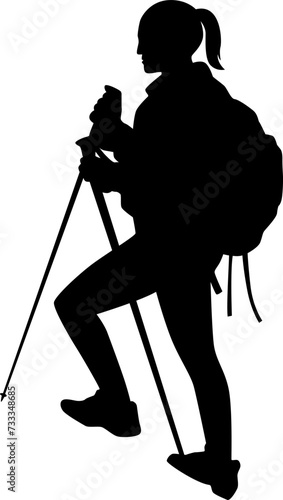 trekking silhouette