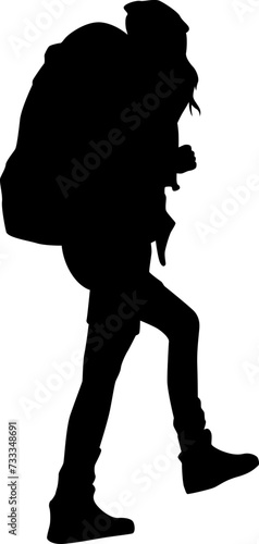 trekking silhouette