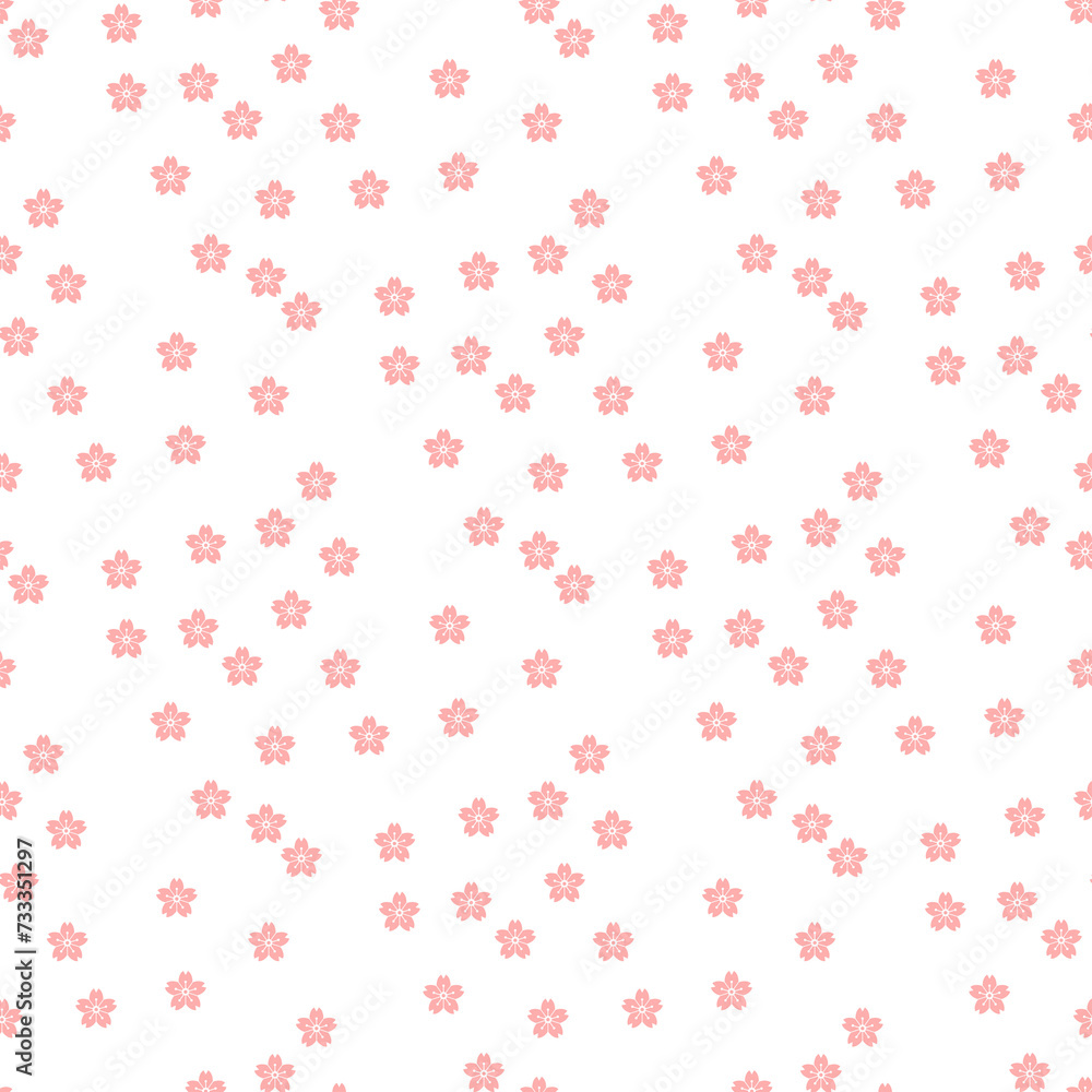 背景パターン素材　桜のシンボル（B_4_3）
