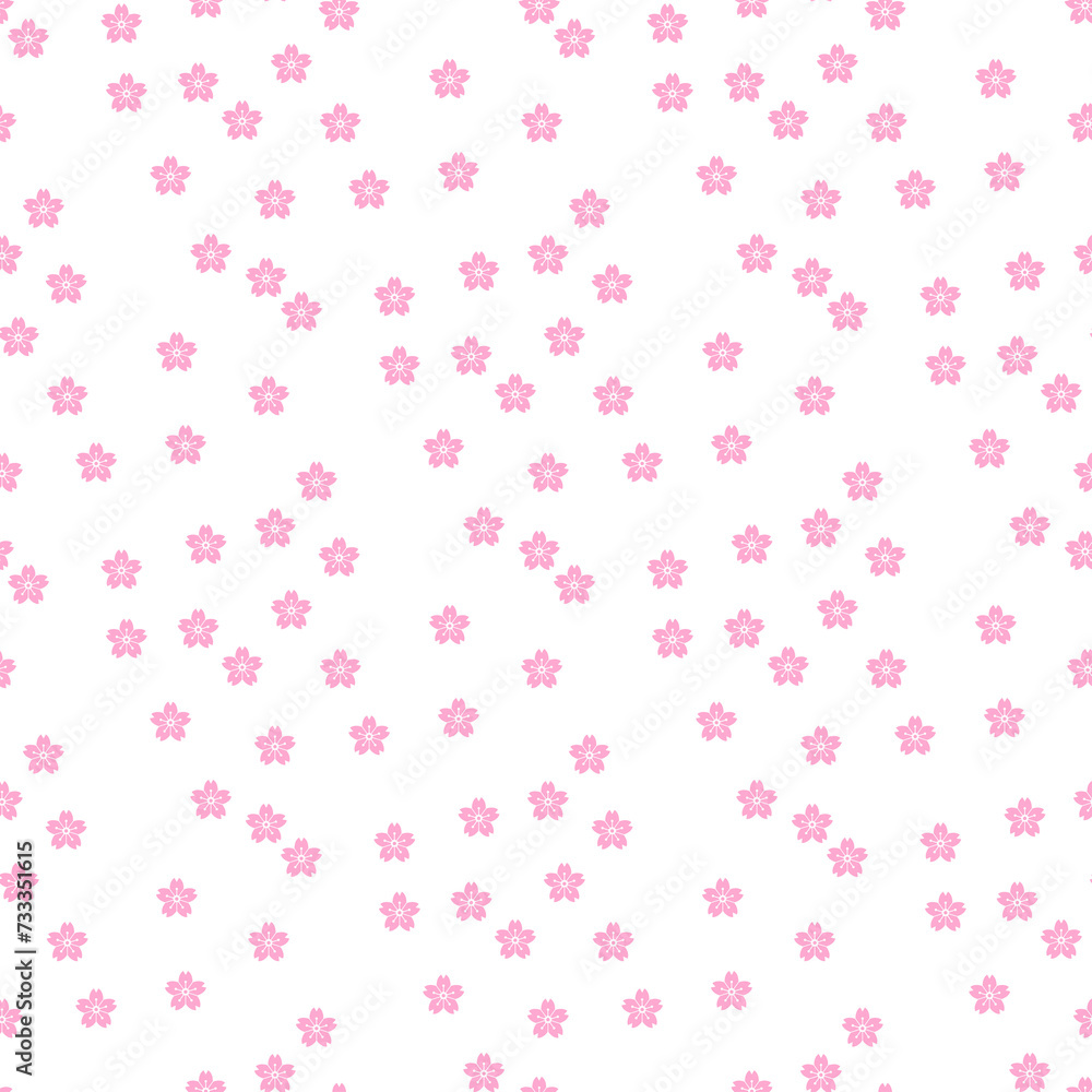 背景パターン素材　桜のシンボル（B_6_3）

