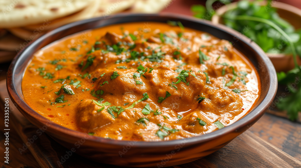 Details wiht the Indian korma dish. AI generated Details wiht the Indian korma dish. AI generated