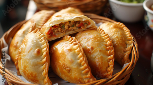 Details wiht the empanadas dish. AI generated
