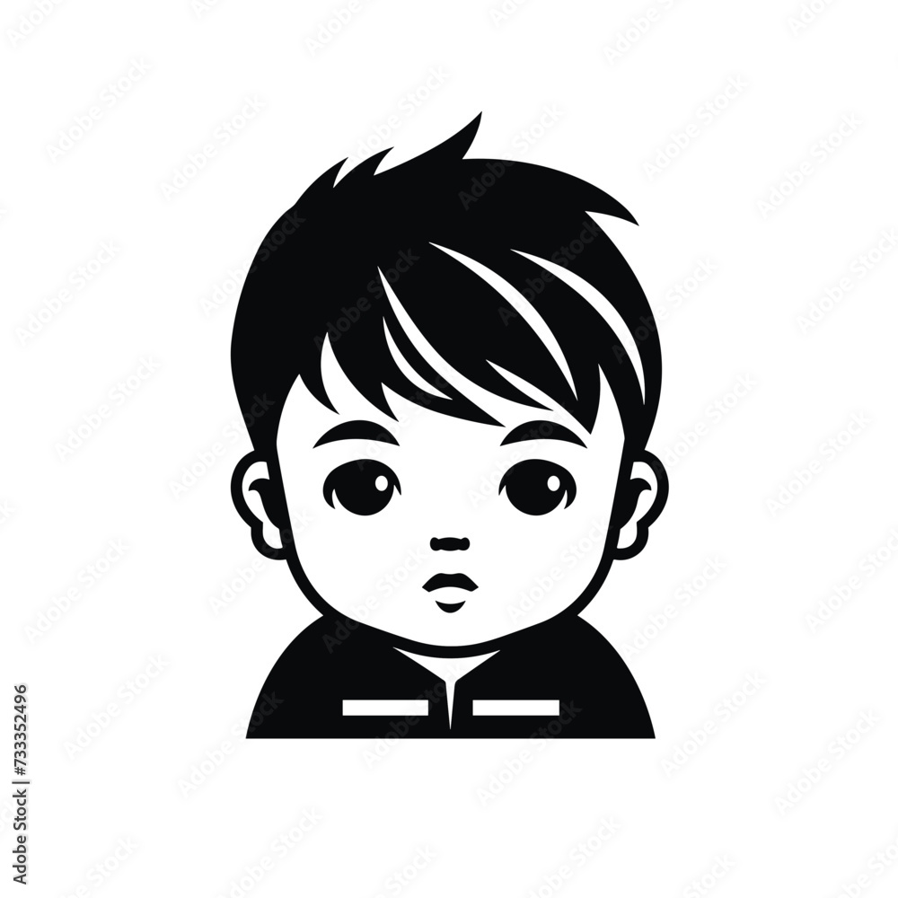 child head portrait icon vector illustration isolated transparent background, cut out or cutout t-shirt design child head portrait icon vector illustration isolated transparent background, cut out or cutout t-shirt design
