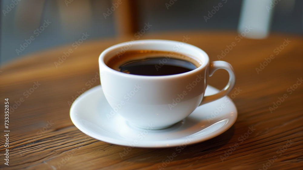 Details with a cup of black coffee. AI generated. Details with a cup of black coffee. AI generated.