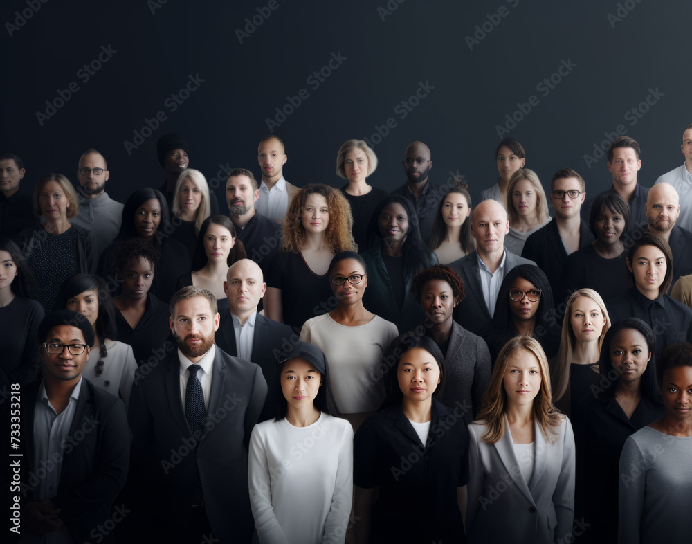 Group of multi ethic People standing together. Group of multi ethic People standing together.