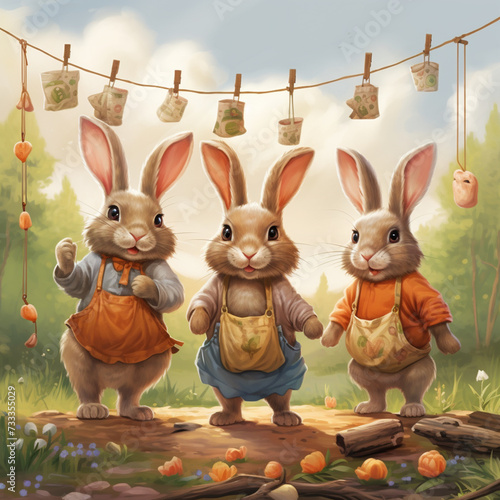 Easter bunny, cute Generative AI