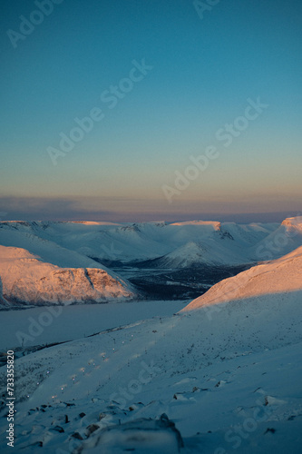 snowy mountains