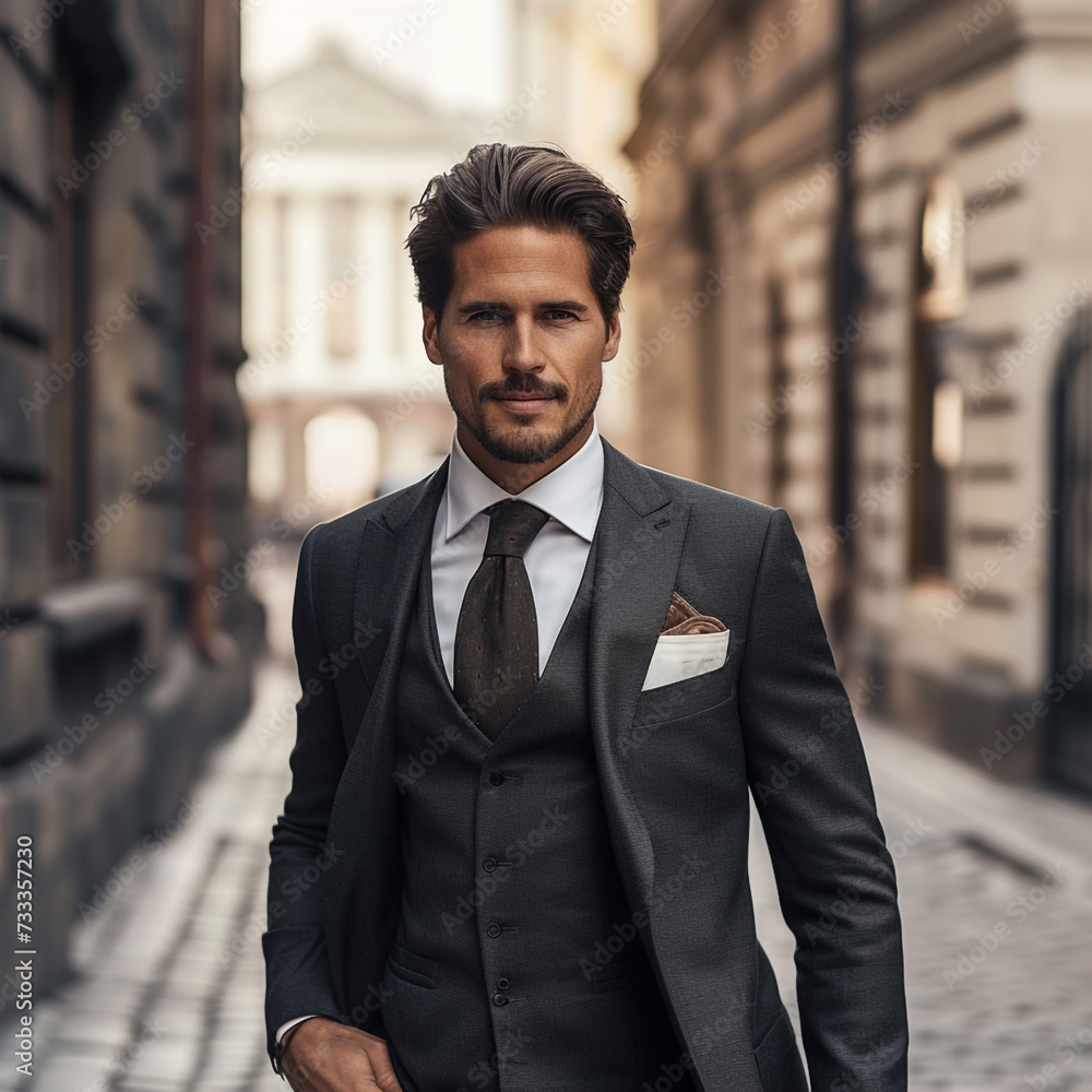 well built, attractive middle aged european man in an elegant classic suit. Legal consultant, businessman, lawyer, company owner or handsome mature male model portrait. well built, attractive middle aged european man in an elegant classic suit. Legal consultant, businessman, lawyer, company owner or handsome mature male model portrait.