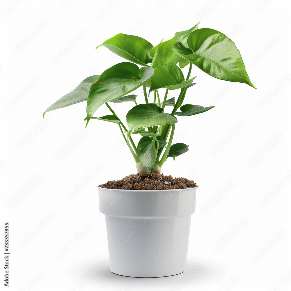 Green plant isolated on white background