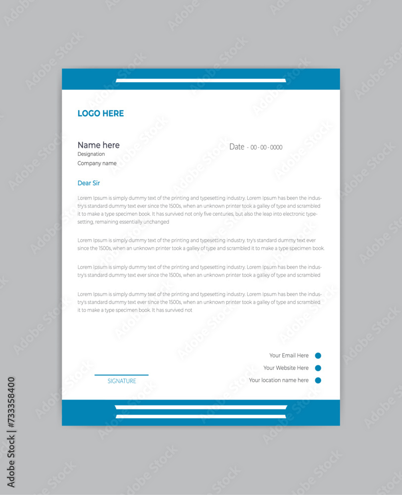 simple and clean letterhead design for business agency. simple and clean letterhead design for business agency.