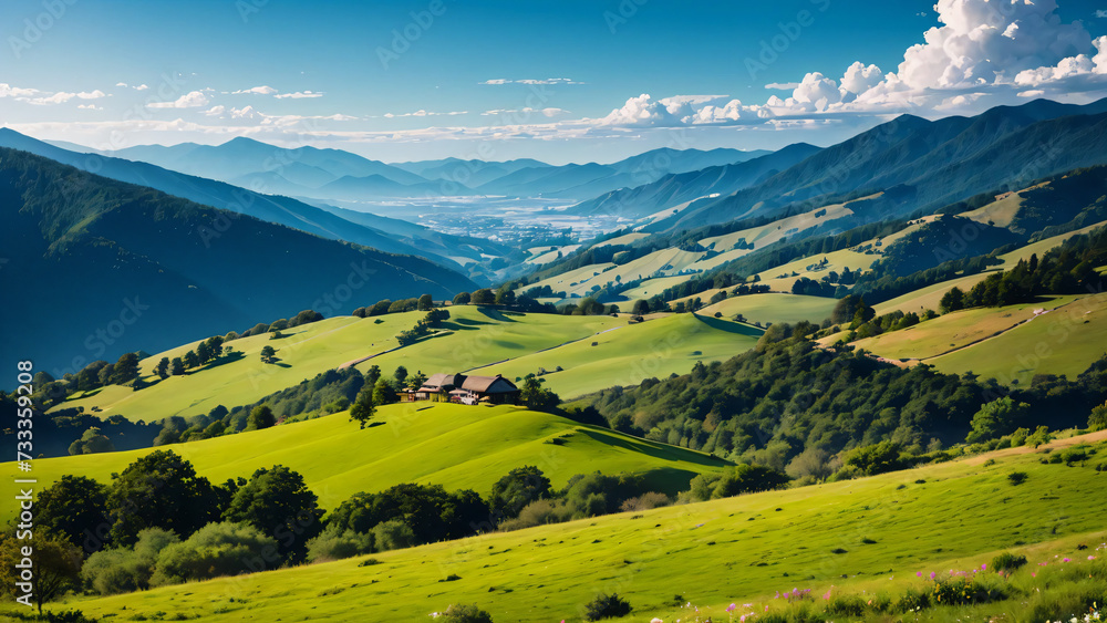 Obraz premium swiss mountains landscape, 