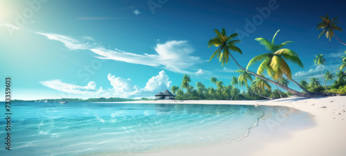 Tropical Beach with Crystal Clear Water © spyrakot