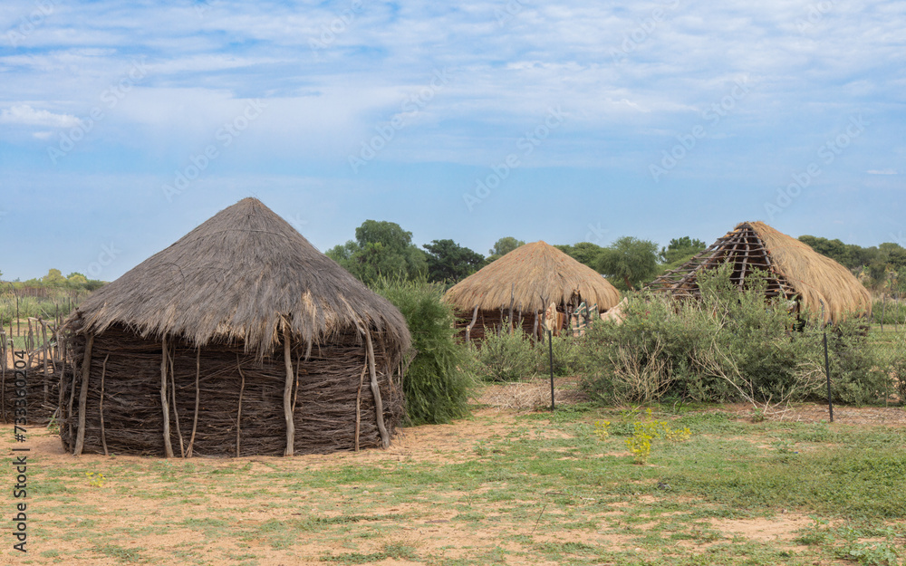 african village , huts, mud houses and rondavel african village , huts, mud houses and rondavel