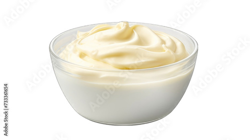 Mayonnaise swril in a bowl png