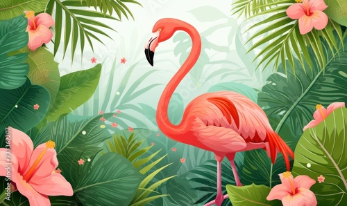 flamingo in natural habitat. © Daniela