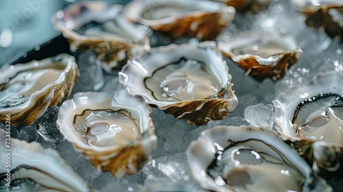 Oyster raw seafood dinner dish gourmet wallpaper background 